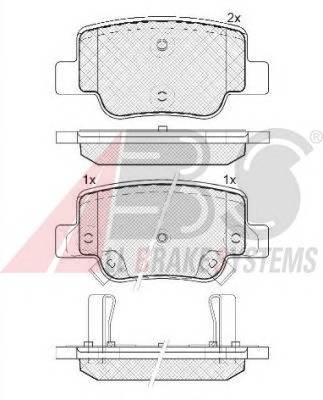 A.B.S. 37735 Комплект тормозных колодок,