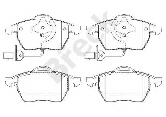 BRECK 21938 00 701 10 Комплект тормозных колодок,