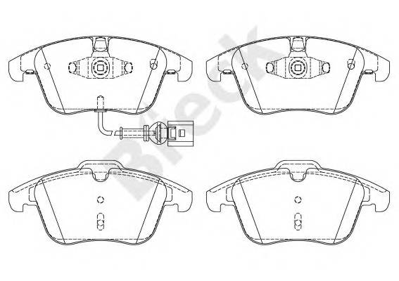 BRECK 243330070110 Дисковые тормозные колодки,