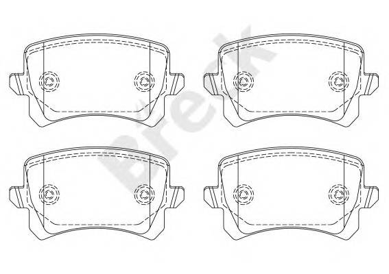 BRECK 244830070410 Дисковые тормозные колодки,