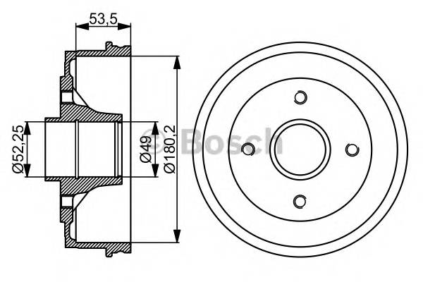 BOSCH 0 986 477 061 Тормозной барабан