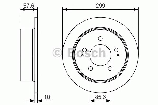 BOSCH 0986479U21 Тормозний диск