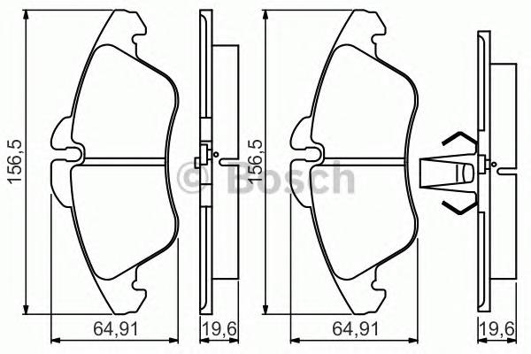 BOSCH 0986495245 Гальмівні колодки