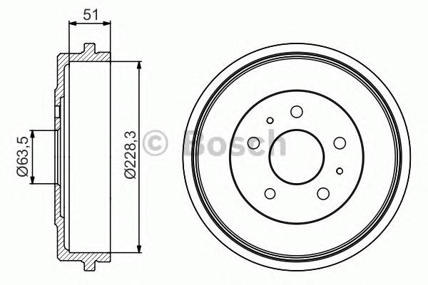 BOSCH 0 986 477 219 Гальмівний барабан