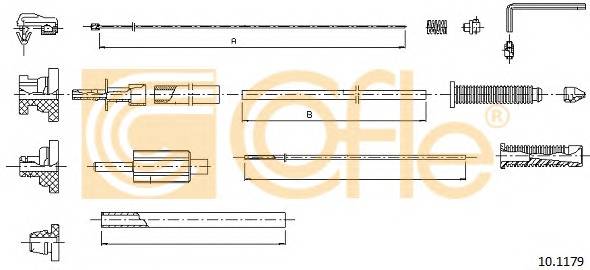 COFLE 10.1179 Трос педалi акселератора