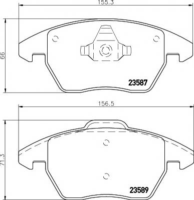 TEXTAR 2358704 Комплект тормозных колодок,