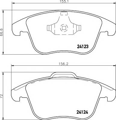 TEXTAR 2412301 Комплект гальмівних колодок,