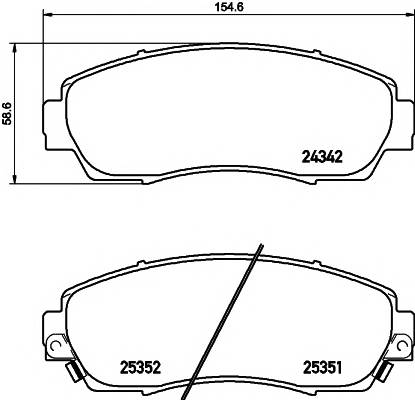 TEXTAR 2434201 Комплект тормозных колодок,