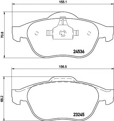 TEXTAR 2453601 Комплект гальмівних колодок,