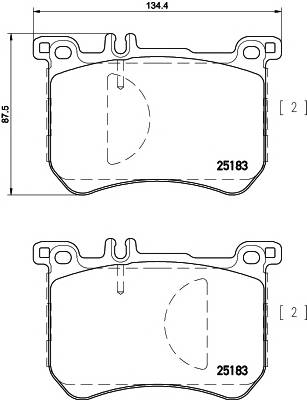 TEXTAR 2518301 Комплект тормозных колодок,