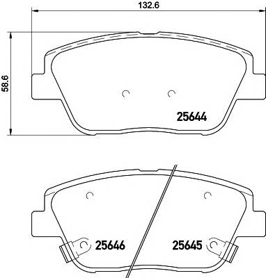 TEXTAR 2564401 Комплект гальмівних колодок,