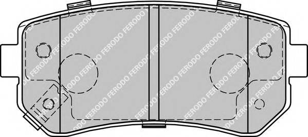 FERODO FDB1956 Комплект гальмівних колодок,