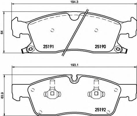 BREMBO P37 015 Гальмiвнi колодки, к-кт.