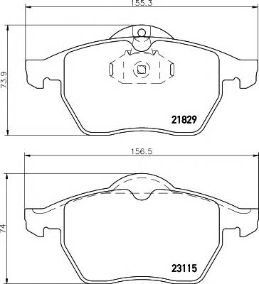 MINTEX MDB1813 Комплект гальмівних колодок,