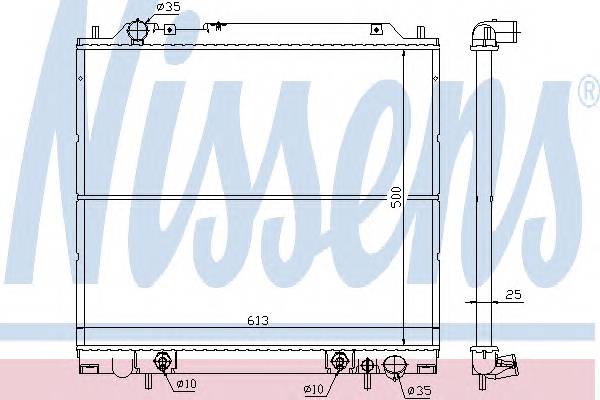 NISSENS 62855 Радиатор, охлаждение двигателя