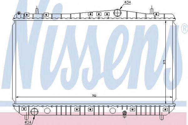 NISSENS 61664 Радиатор, охлаждение двигателя