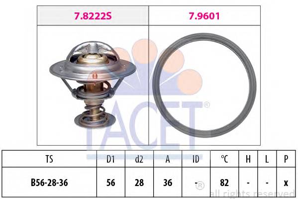 FACET 7.8728 Термостат, охлаждающая жидкость