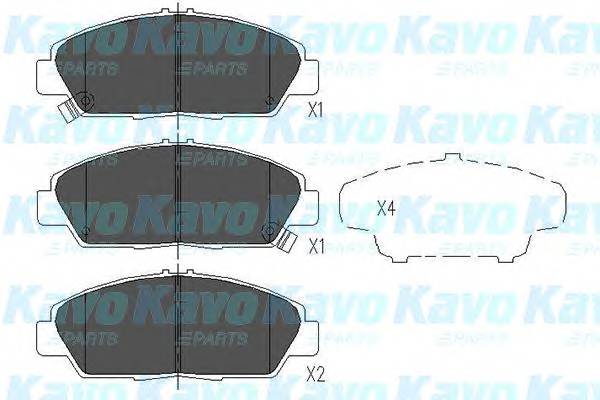 KAVO PARTS KBP-2005 Комплект гальмівних колодок,