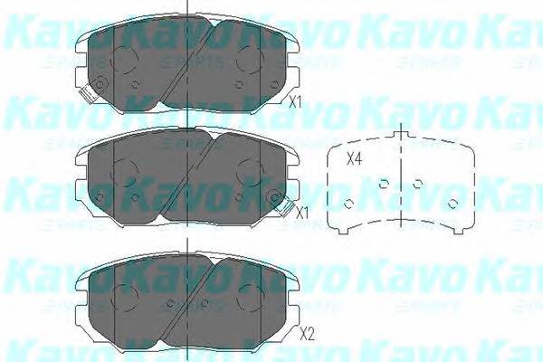 KAVO PARTS KBP-3020 Комплект тормозных колодок,