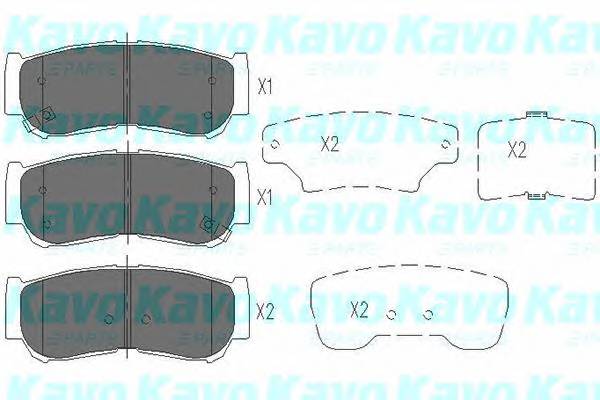 KAVO PARTS KBP-3024 Комплект гальмівних колодок,