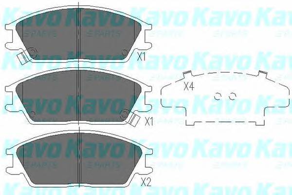 KAVO PARTS KBP-3028 Комплект гальмівних колодок,