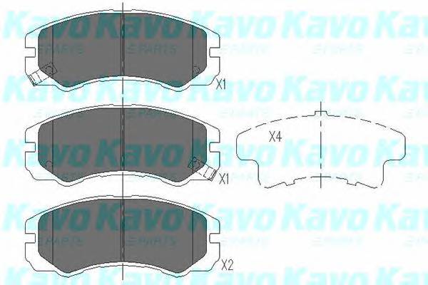 KAVO PARTS KBP-3501 Комплект тормозных колодок,