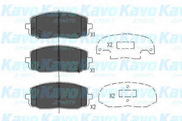 KAVO PARTS KBP-4006 Комплект тормозных колодок,