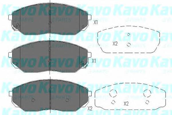 KAVO PARTS KBP-4014 Комплект тормозных колодок,