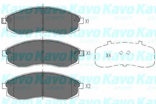 KAVO PARTS KBP-5517 Комплект тормозных колодок,