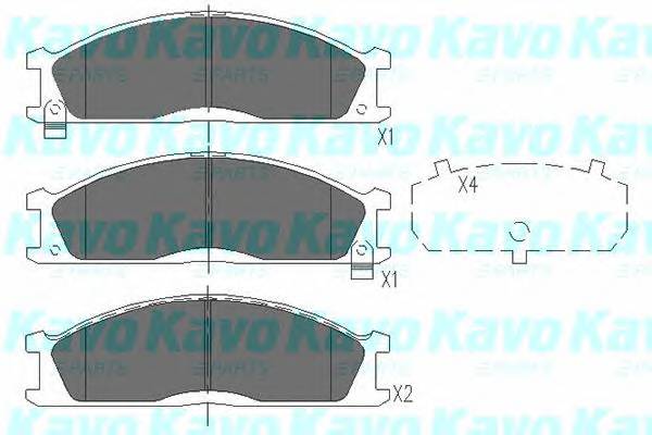 KAVO PARTS KBP-6503 Комплект гальмівних колодок,