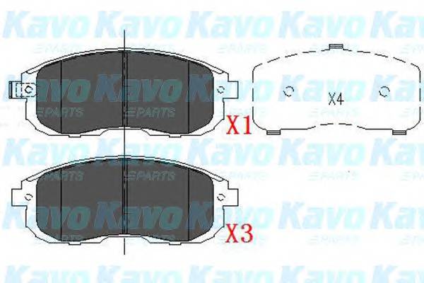 KAVO PARTS KBP-6557 Комплект гальмівних колодок,