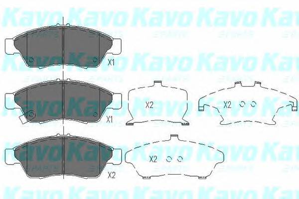 KAVO PARTS KBP-8510 Комплект гальмівних колодок,