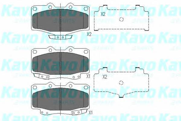 KAVO PARTS KBP-9004 Комплект тормозных колодок,