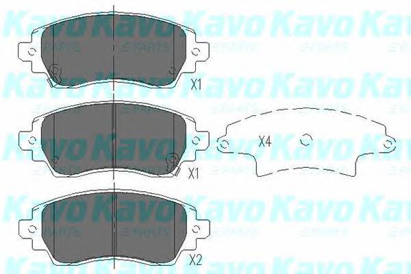 KAVO PARTS KBP-9010 Комплект тормозных колодок,