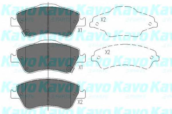 KAVO PARTS KBP-9027 Комплект гальмівних колодок,