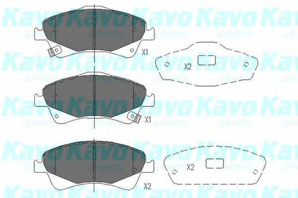 KAVO PARTS KBP-9103 Комплект гальмівних колодок,