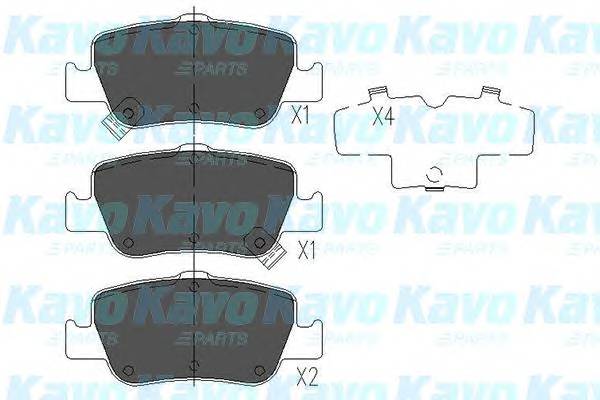 KAVO PARTS KBP-9104 Комплект тормозных колодок,