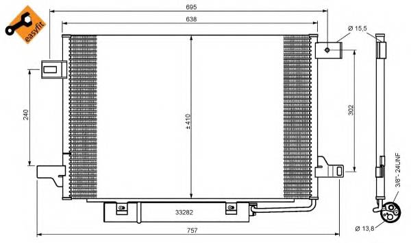 NRF 35758 Конденсатор, кондиционер