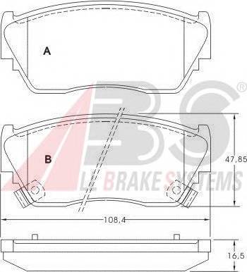 A.B.S. 36728 Комплект тормозных колодок,