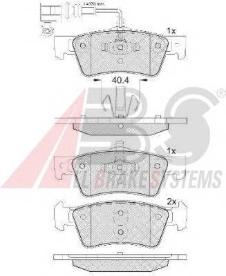 A.B.S. 37494 Комплект тормозных колодок,