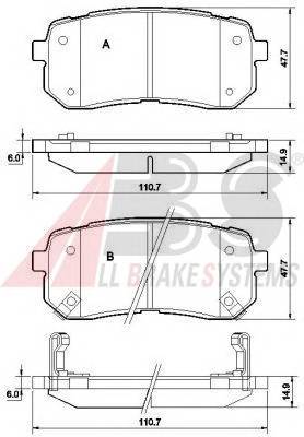 A.B.S. 37619 Комплект тормозных колодок,