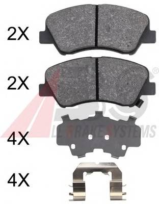 A.B.S. 37916 Комплект гальмівних колодок,