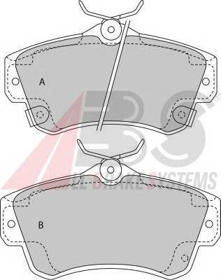 A.B.S. 38841 Комплект гальмівних колодок,