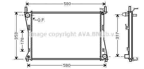 AVA QUALITY COOLING FDA2325 Радиатор, охлаждение двигателя