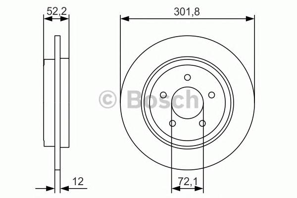 BOSCH 0986479A53 TARCZA HAMULC. FORD