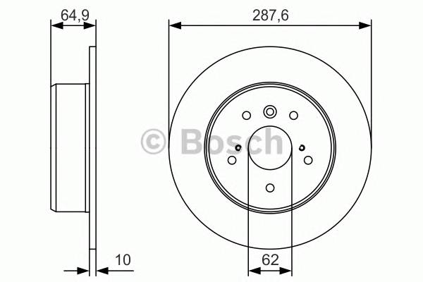 BOSCH 0986479T69 Диск гальмівний