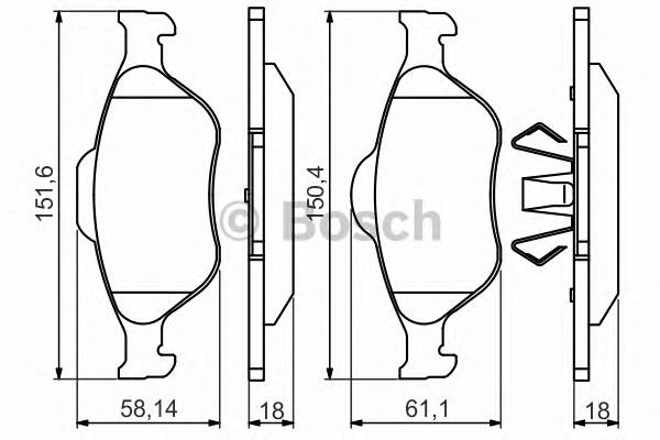 BOSCH 0986495220 Тормозные колодки