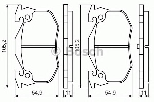 BOSCH 0986495236 Тормозные колодки