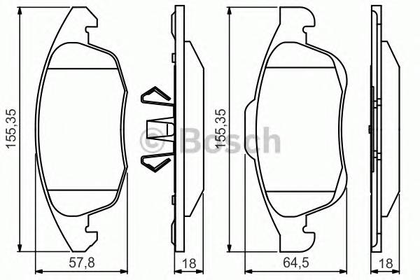 BOSCH 0986495258 Гальмівні колодки