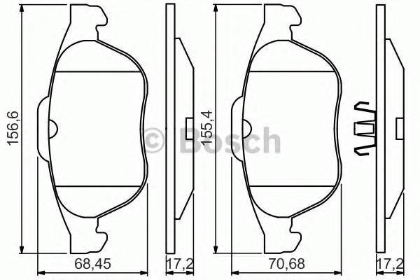 BOSCH 0986495264 Колодки гальмівні дискові